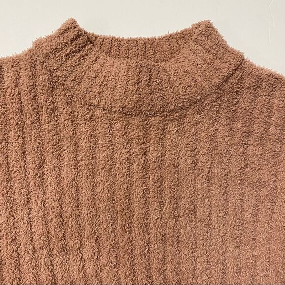 Women's Sincerly Jules Blush Pink Mock Neck Super Soft & Fuzzy Sweater Size L - Picture 5 of 11